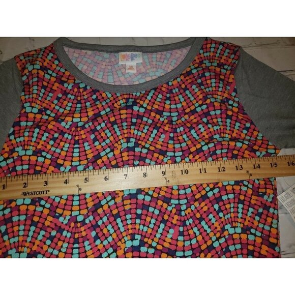 Nwt Lularoe Julia Pencil Dress Women's Size XS Bright Multi-Color - Picture 2 of 4